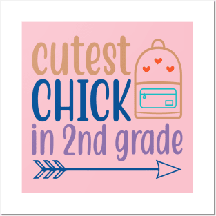 Cutest chick in 2nd Grade Posters and Art